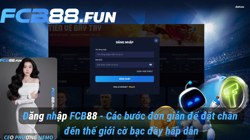 Đăng nhập FCB88 – Các bước đơn giản để đặt chân đến thế giới cờ bạc đầy hấp dẫn